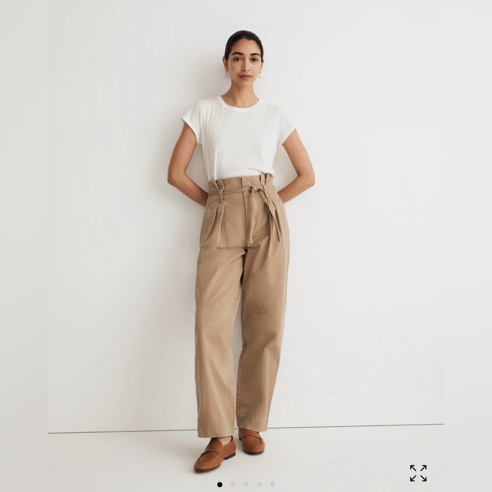 NWT Madewell Paperbag Trench Trousers, Size 4